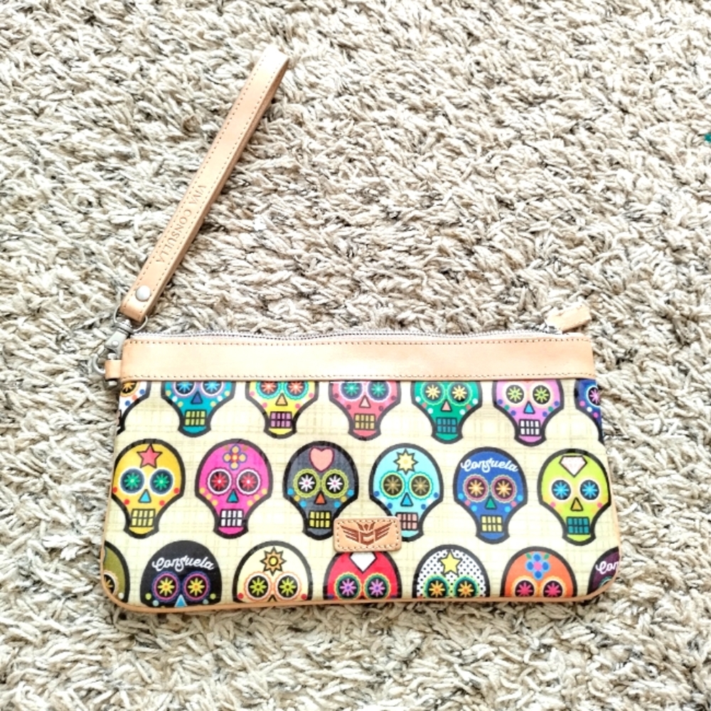 Consuela Sugar Skulls Legacy Wristlet Clutch